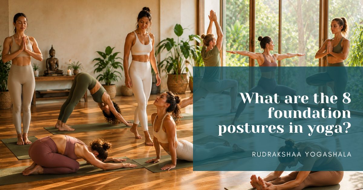 What are the 8 foundation postures in yoga?
