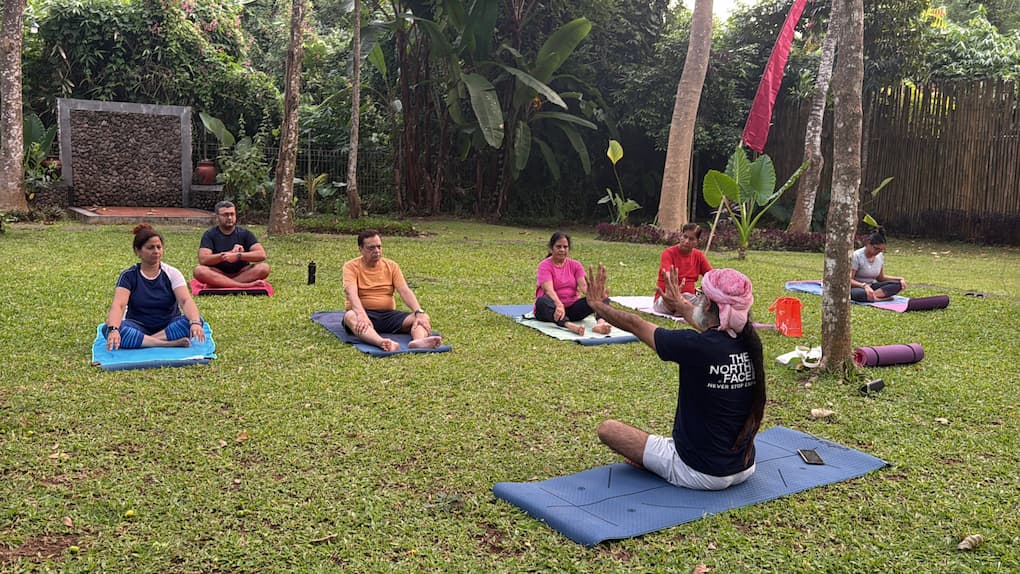 Meditation Practice in the Peaceful Retreat Garden
