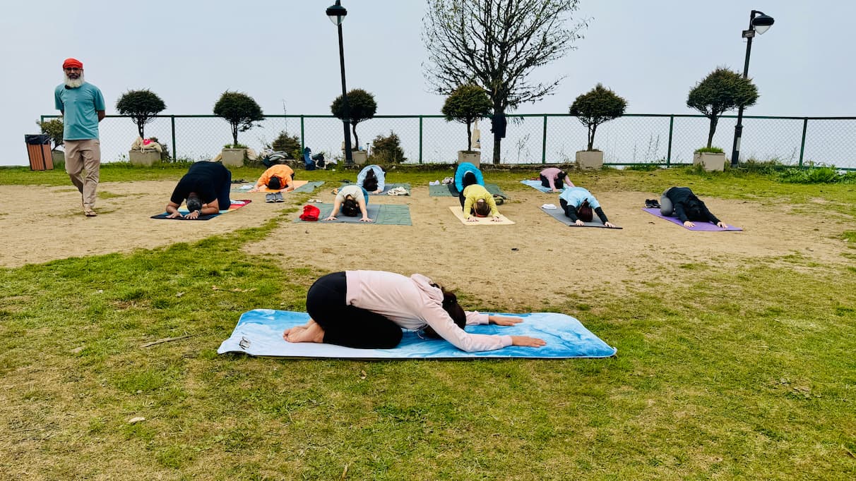 Pranayama Practice During Yoga Retreat in Darjeeling