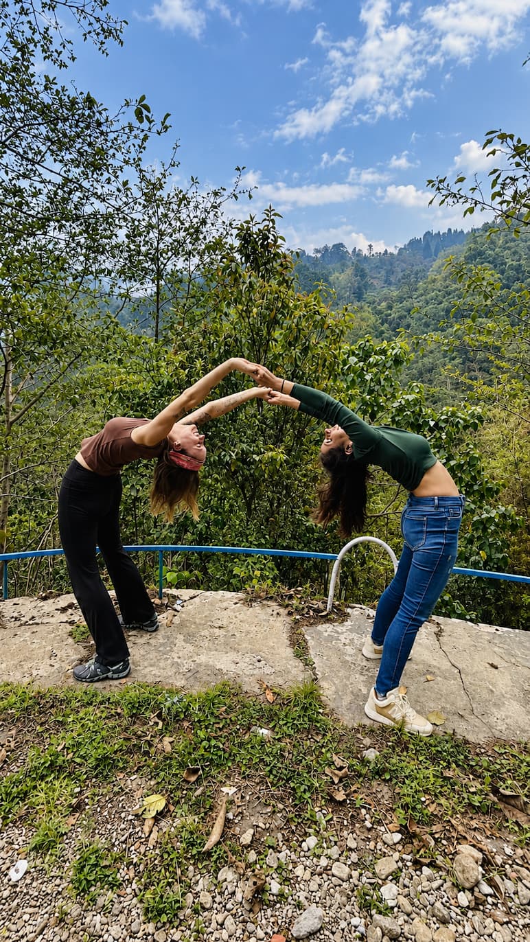 Yoga Retreat Participants Exploring Darjeeling
